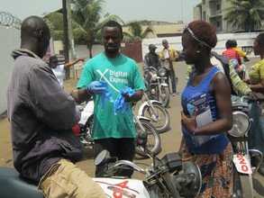 New Kru Town MotorCyclist Union Rep Sharing Gloves