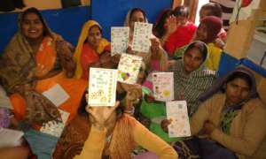 Greeting cards made by beneficiaries