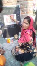 Beneficiaries celebrating Basant Panchami