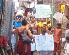 world literacy day rally in slum area