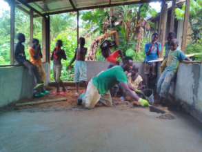 Construction of new poultry at Mah Di's.