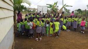 pupils jubilating upon hearing their results