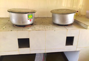 Well-balanced food being cooked at the Center