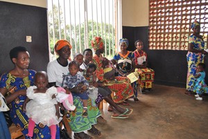 Mothers and their children at the Health Center