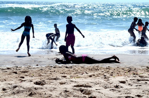 On the beach