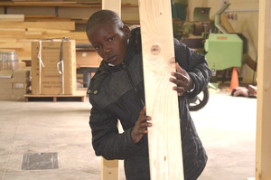 Dennis at the carpentry