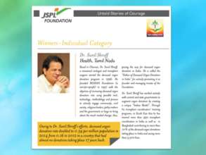 Dr Sunil Shroff gets the JSPL award