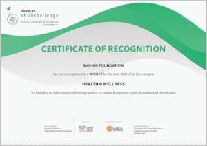 MOHAN Foundation received eNGO Certificate
