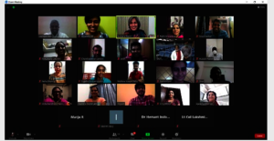 Screenshot from one of the sessions