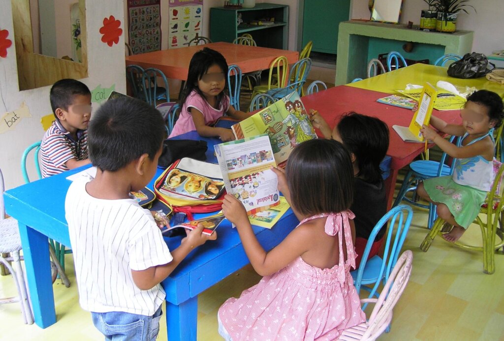 A vibrant and colorful daycare center