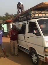 Construction materials on the way to the side