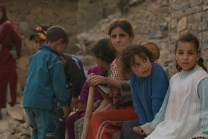 Young girls who will benefit from the new computers.