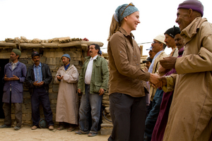Cloe Erickson meets with local leaders.