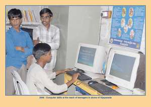 youth getting computer skills
