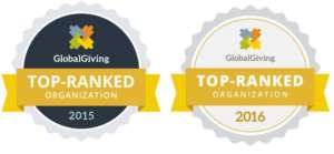 Top ranked NGO in globalgiving-2015 & 2016