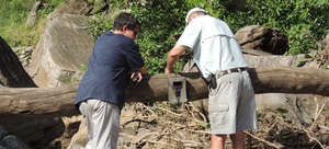 Setting a camera trap