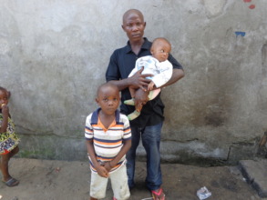 Ebola orphans and male caretaker