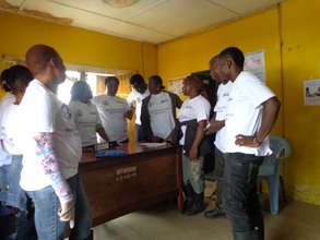 Project team discussing and strategizing