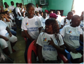 Outreach workers in a meeting