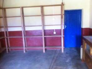 Shelves anxiously awaiting books!