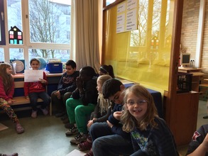 Children present their ideas to other classmates