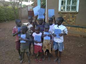Children happy with new books