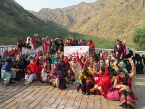 Girls at Kallar Kahar Lake