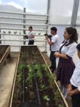 Jeovana and Juan fielding questions during tour