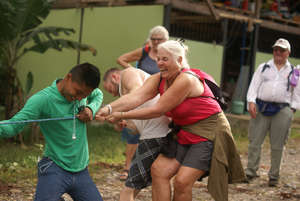Tug A War with Yachana Lodge Guests