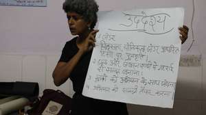 Nandini with her charts