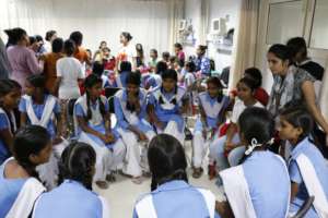 Discussions going on in Alwar school
