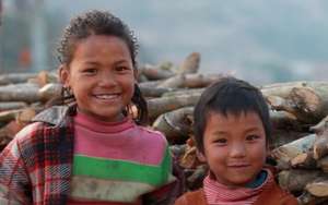 Children in remote Nepal village