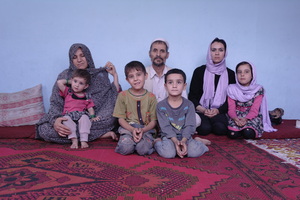 Hamida (second from right) and her family