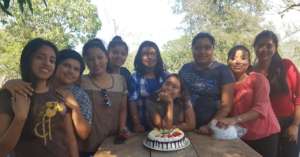 Heydi with some of her fellow students.