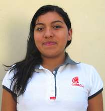 Perla in her school uniform