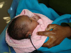 Test all babies' hearing for a year in Ficksburg!