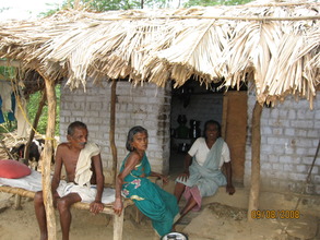 Patients in the hut