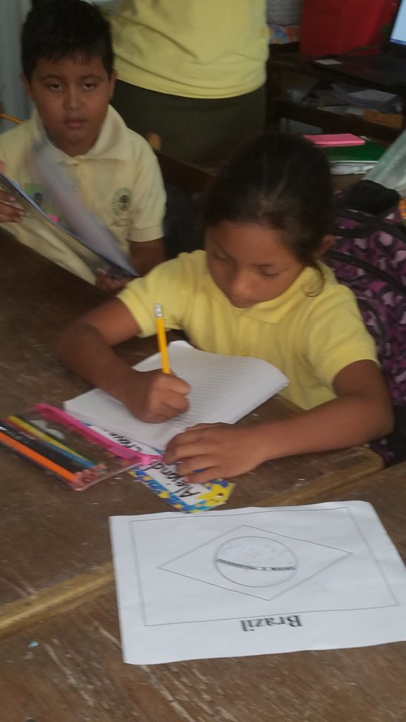 Alejandra working hard.