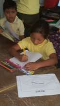 Alejandra working hard.