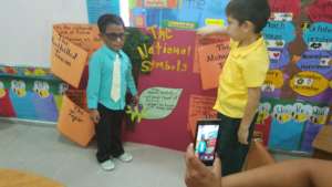 This little teacher even asked students questions!