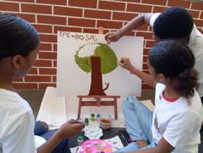 Painting native trees!