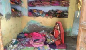 SHGs Women member running a Cloth Shop