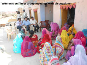 Women's self-help group meetings and discussions