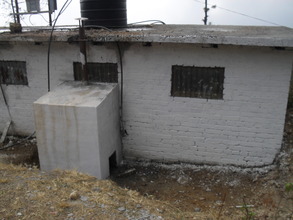 A glimpse of Incinerator at back side of toilet