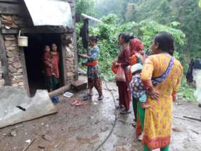 Trained women visit each house separately