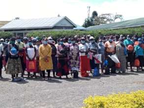 Recipients of our weekly food distribution program