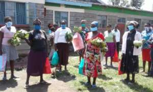 Elderly recipients of our weekly food program