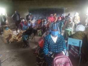 Elderly recipients of our food hamper program.