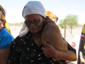 Pup and owner at an HAH-Mobile clinic
