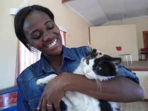 Kitty and owner during March spayathon